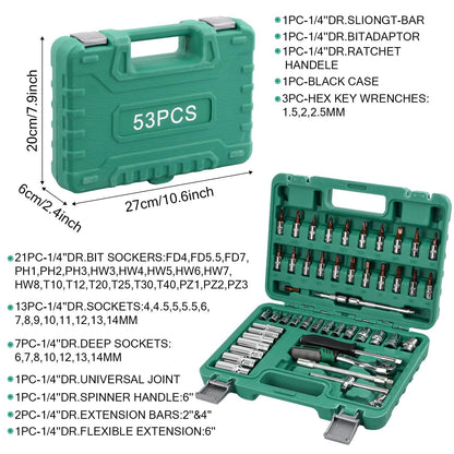 53-Piece Auto Repair Tool Set – Professional Kit for Maintenance &amp; DIY Repairs HHC