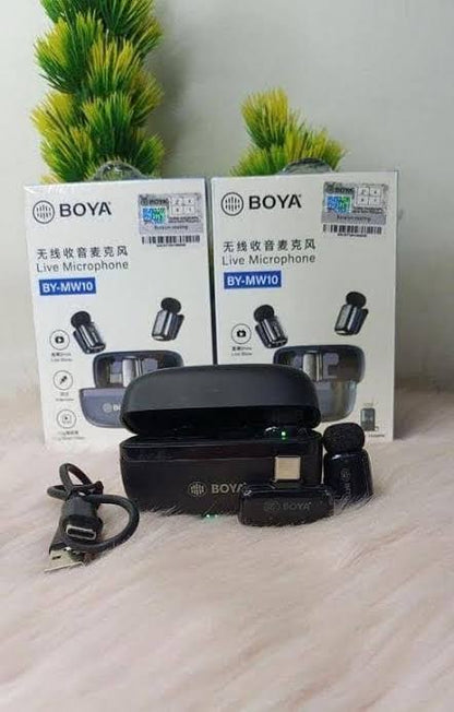 BOYA BY-MW10 Wireless Microphone – Original Lavalier Mic System HHC