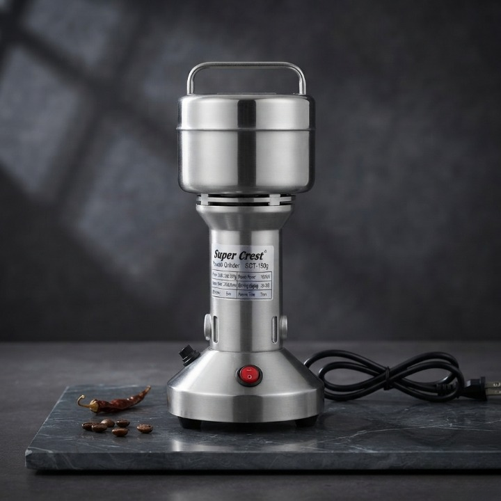 Super Crest SCT 150G Powder Grinder – 1000W Copper Motor, 28,000 RPM HHC