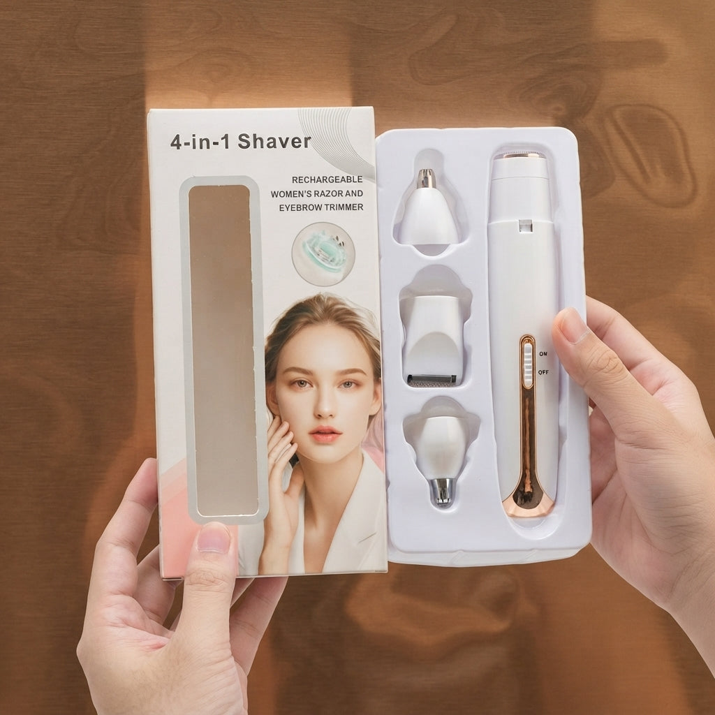 Flawless 4-in-1 Rechargeable Hair Remover – Personal Grooming &amp; Hair Removal Device HHC