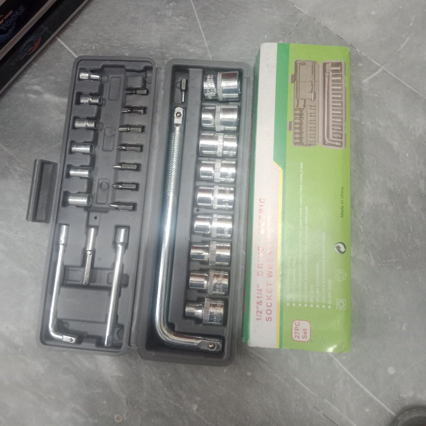 27-Piece Socket Wrench Set – Complete Tool Kit for Repairs &amp; Maintenance HHC