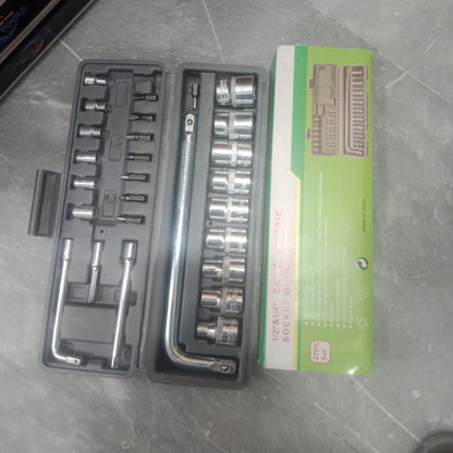 27-Piece Socket Wrench Set – Complete Tool Kit for Repairs &amp; Maintenance HHC