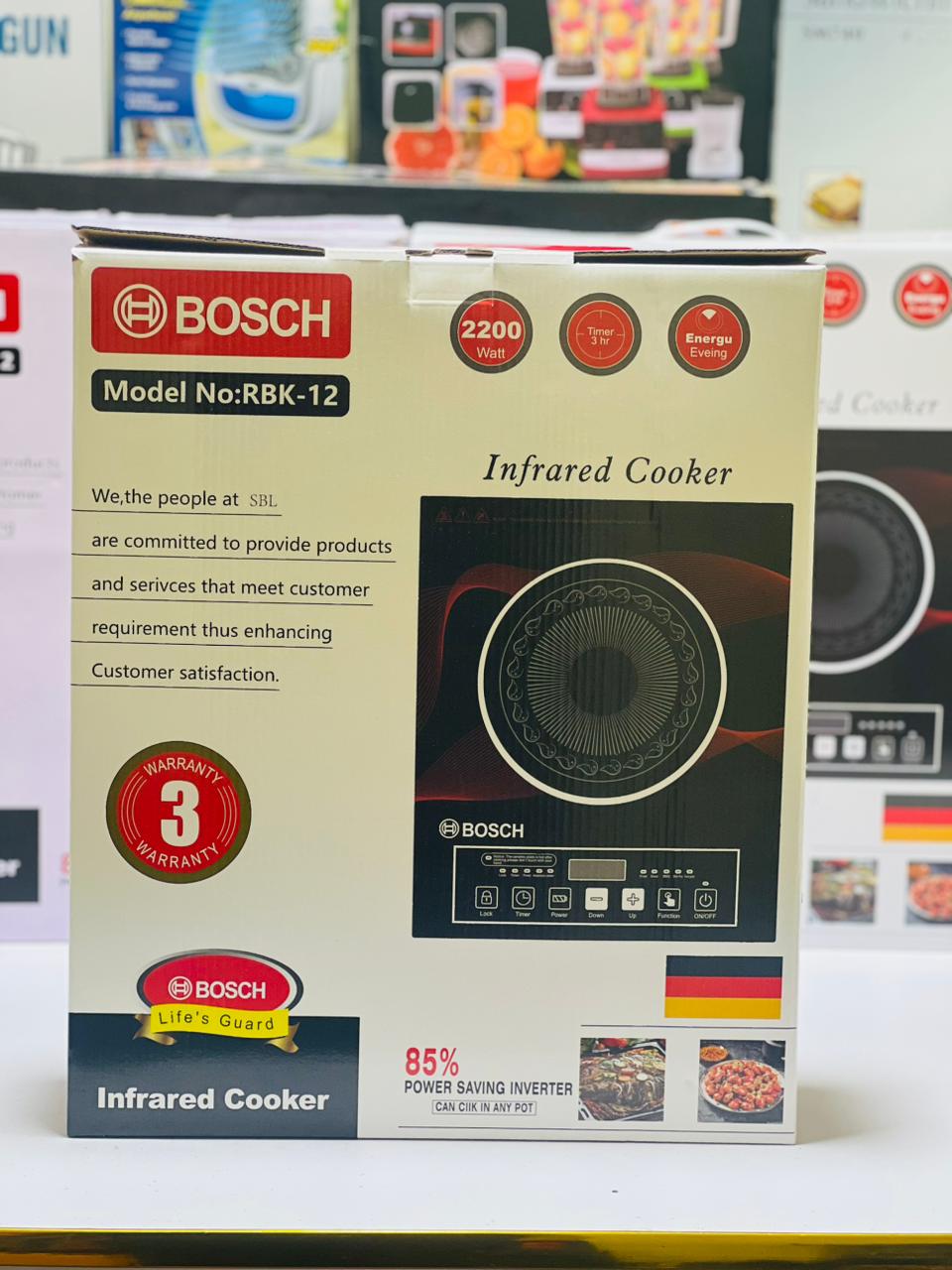 Bosch 2200W Infrared Cooker RBK-12 – Digital Touch Controls &amp; Multiple Cooking Functions HHC