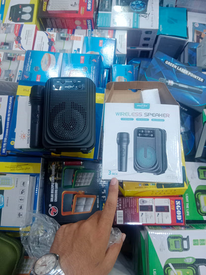 GTS-2158 Portable Wireless Bluetooth Speaker with Karaoke Microphone HHC