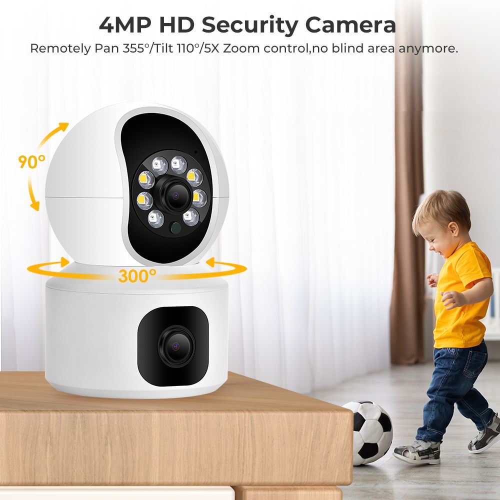 BRANDED Speed-X N9-2 Ultra HD 8K Dual-Lens WiFi Security Camera HHC