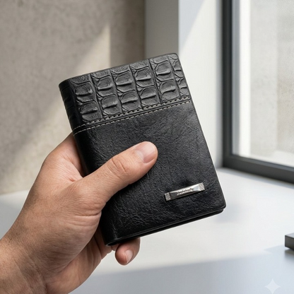 Balebaily Croc Texture Bifold Wallet HHC