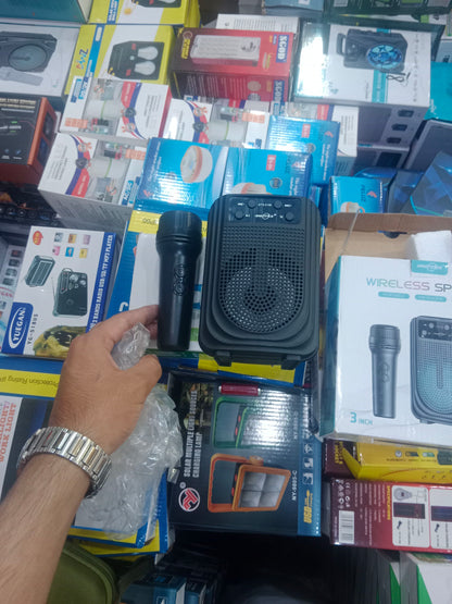 GTS-2158 Portable Wireless Bluetooth Speaker with Karaoke Microphone HHC