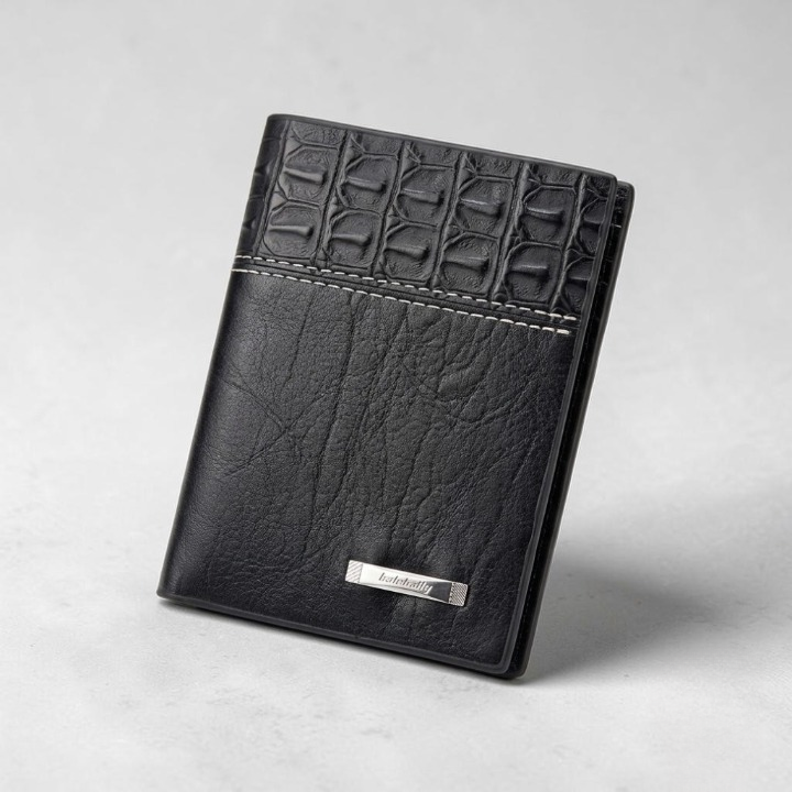 Balebaily Croc Texture Bifold Wallet HHC