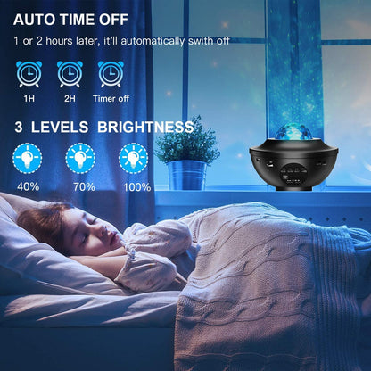 Colorful Starry Sky Galaxy Projector Night Light with Bluetooth &amp; USB Music Player HHC