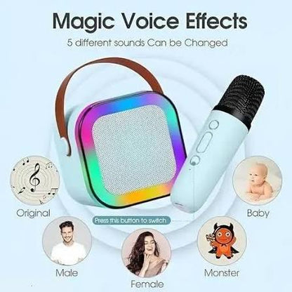 K12 Portable Speaker with Single Mic – Wireless Bluetooth Karaoke Speaker HHC