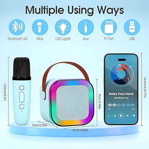 K12 Portable Speaker with Single Mic – Wireless Bluetooth Karaoke Speaker HHC