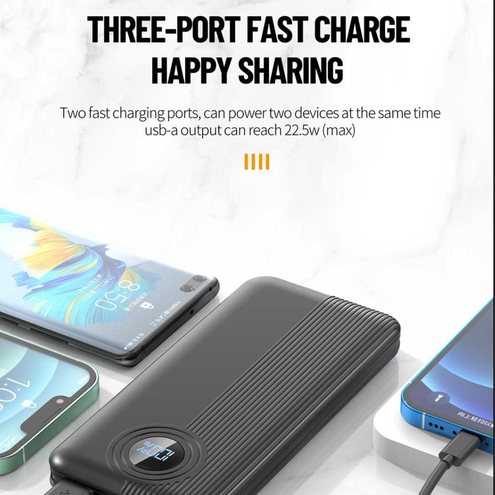 Aspor A320 Power Bank 10000mAh 22.5W Fast Charging with Digital Display HHC