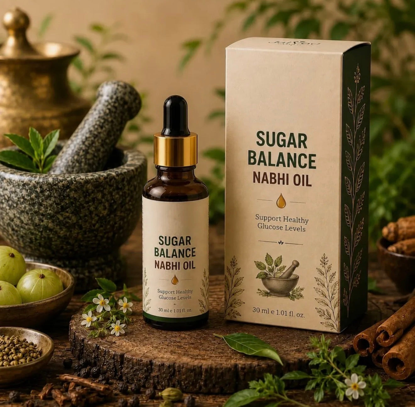 Sugar Balance Nabhi Oil 30ml – Herbal Belly Button Oil HHC