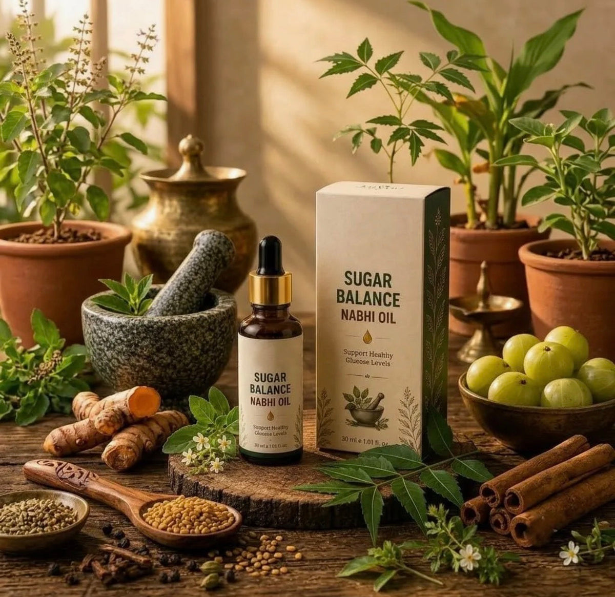 Sugar Balance Nabhi Oil 30ml – Herbal Belly Button Oil HHC