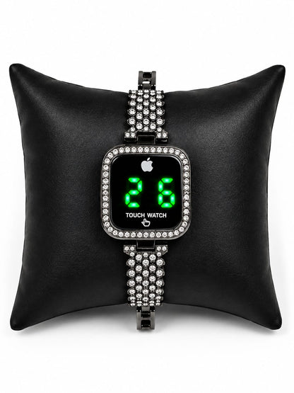 Elegant Female Touch Screen LED Watch with Sparkling Stones HHC