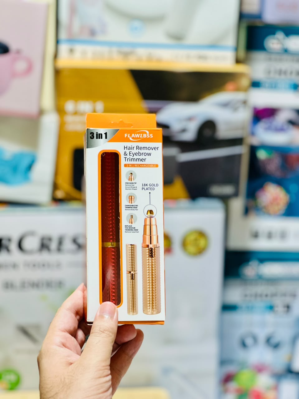 3-in-1 Flawless Hair Remover & Eyebrow & Trimmer – Rechargeable HHC