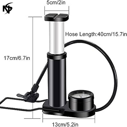 Single Cylinder Foot Air Pump with Pressure Gauge HHC