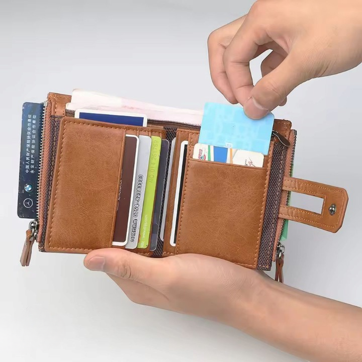 Genuine Baellerry Buffalo Leather Wallet – Classic Trifold Edition HHC