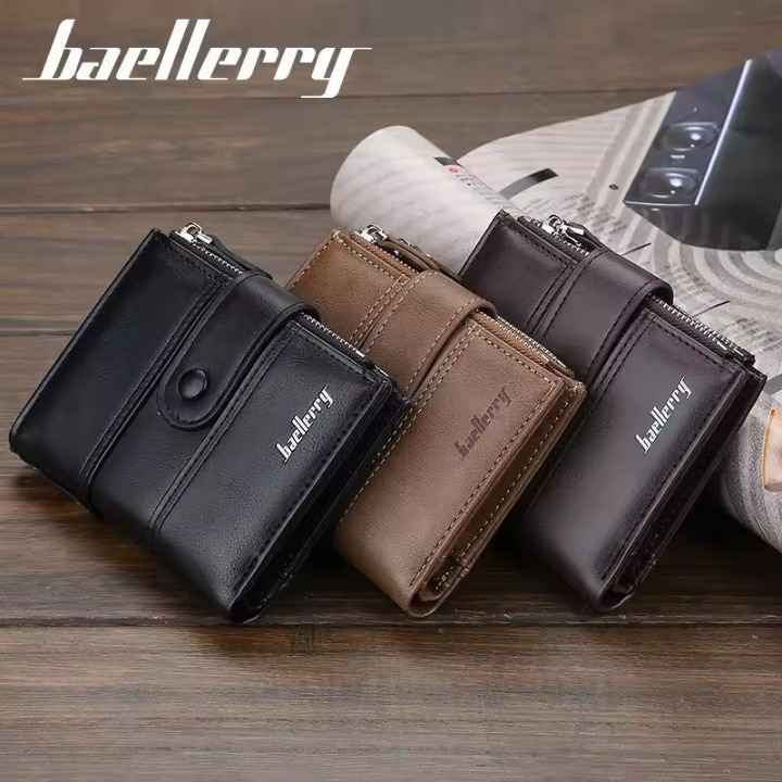 Genuine Baellerry Buffalo Leather Wallet – Classic Trifold Edition HHC