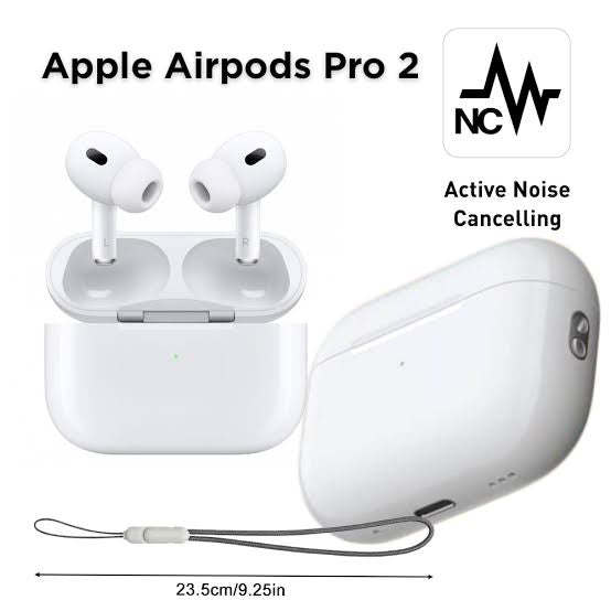 AirPods Pro 2 White Active Noise Cancellation (Titanium Master Quality) Rida's Collection