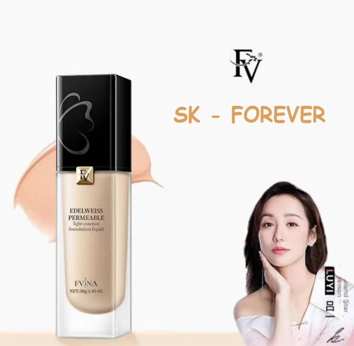 1 PCs FV Edelweiss Permeable Light Essence Foundation Liquid HHC