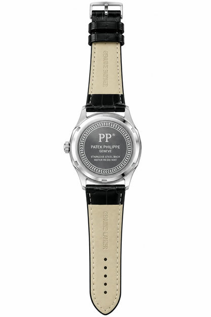 Patek Philippe Inspired Leather Strap Watch HHC