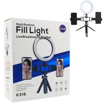 Multi Position Ring Light Dual Mobile Clip Ring Light HHC