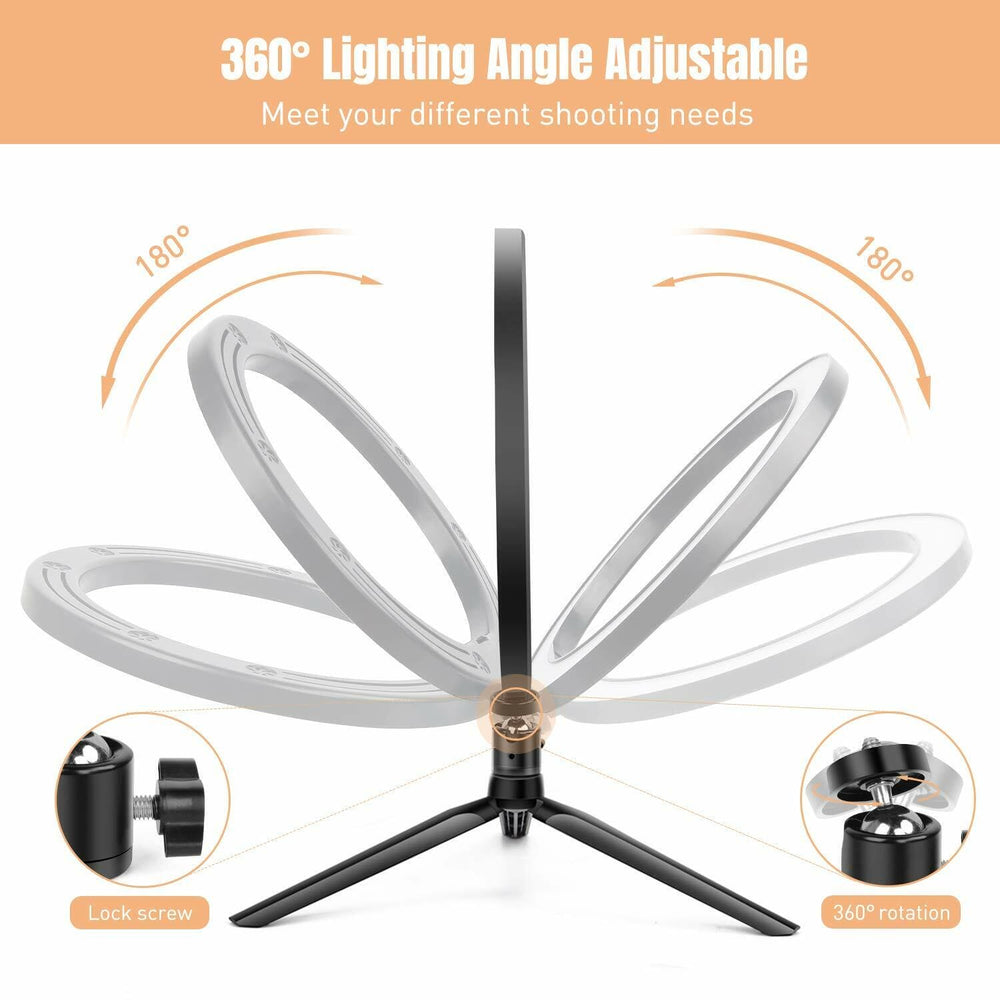 Multi Position Ring Light Dual Mobile Clip Ring Light HHC