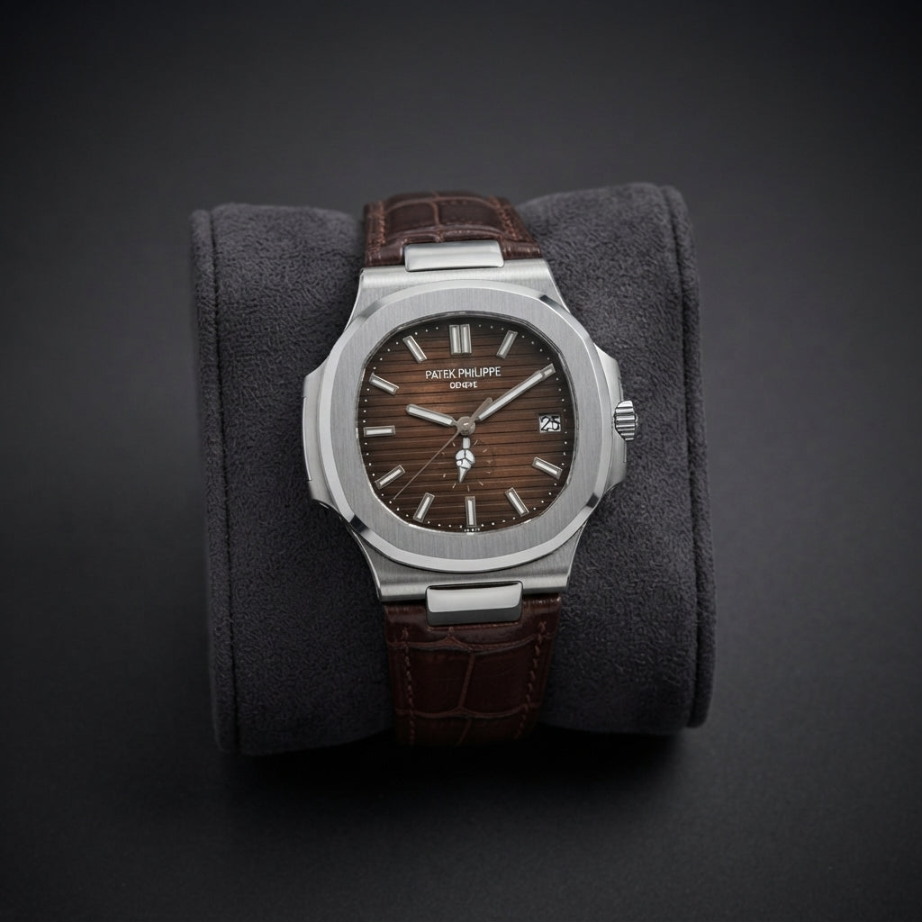Patek Philippe Inspired Leather Strap Watch HHC
