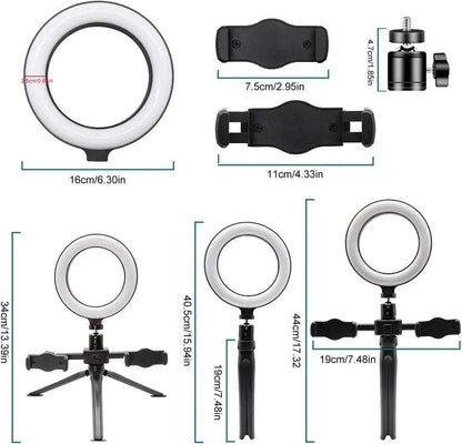 Multi Position Ring Light Dual Mobile Clip Ring Light HHC