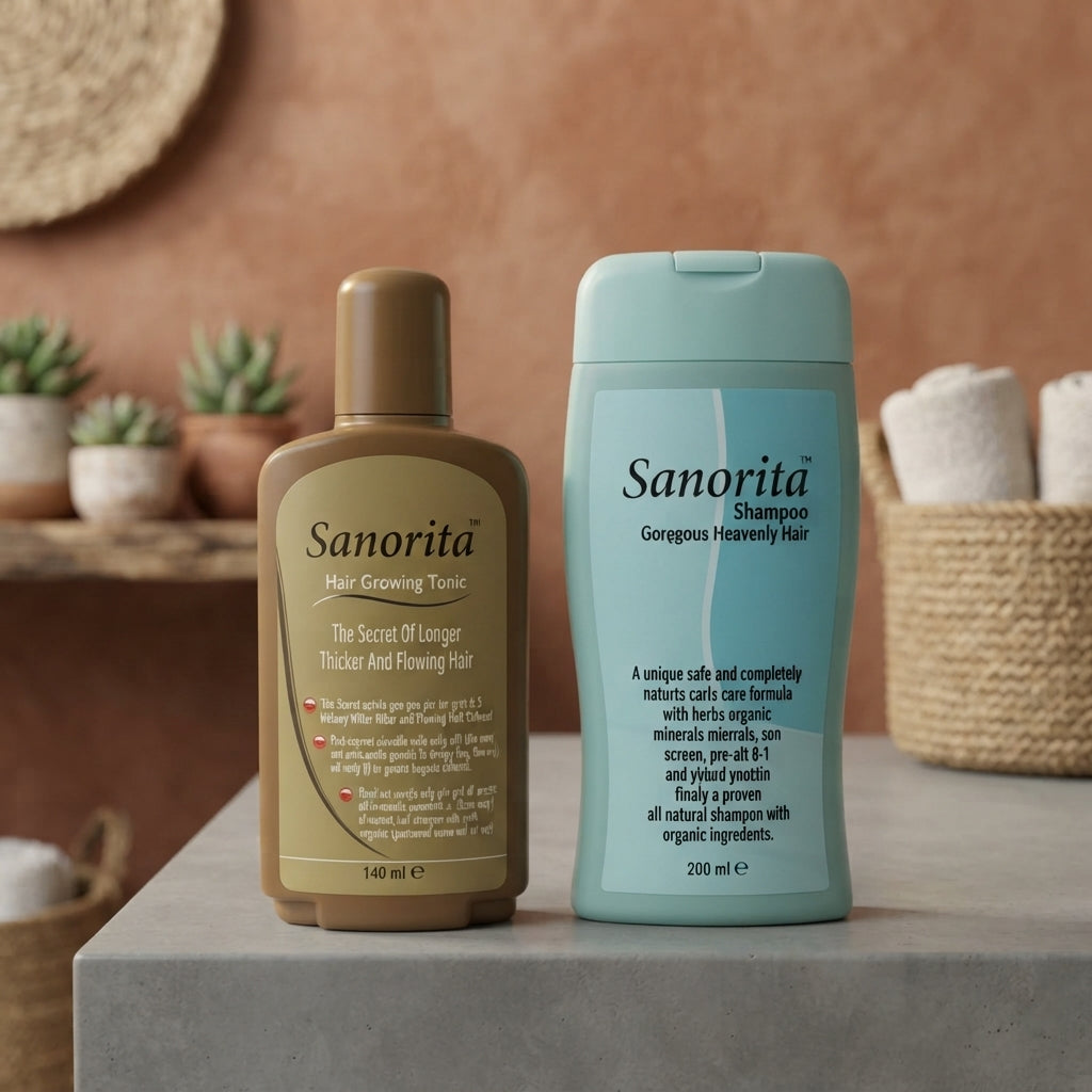 Sanorita Hair Care Combo Shampoo 200ml And Hair Growing Tonic 140ml HHC