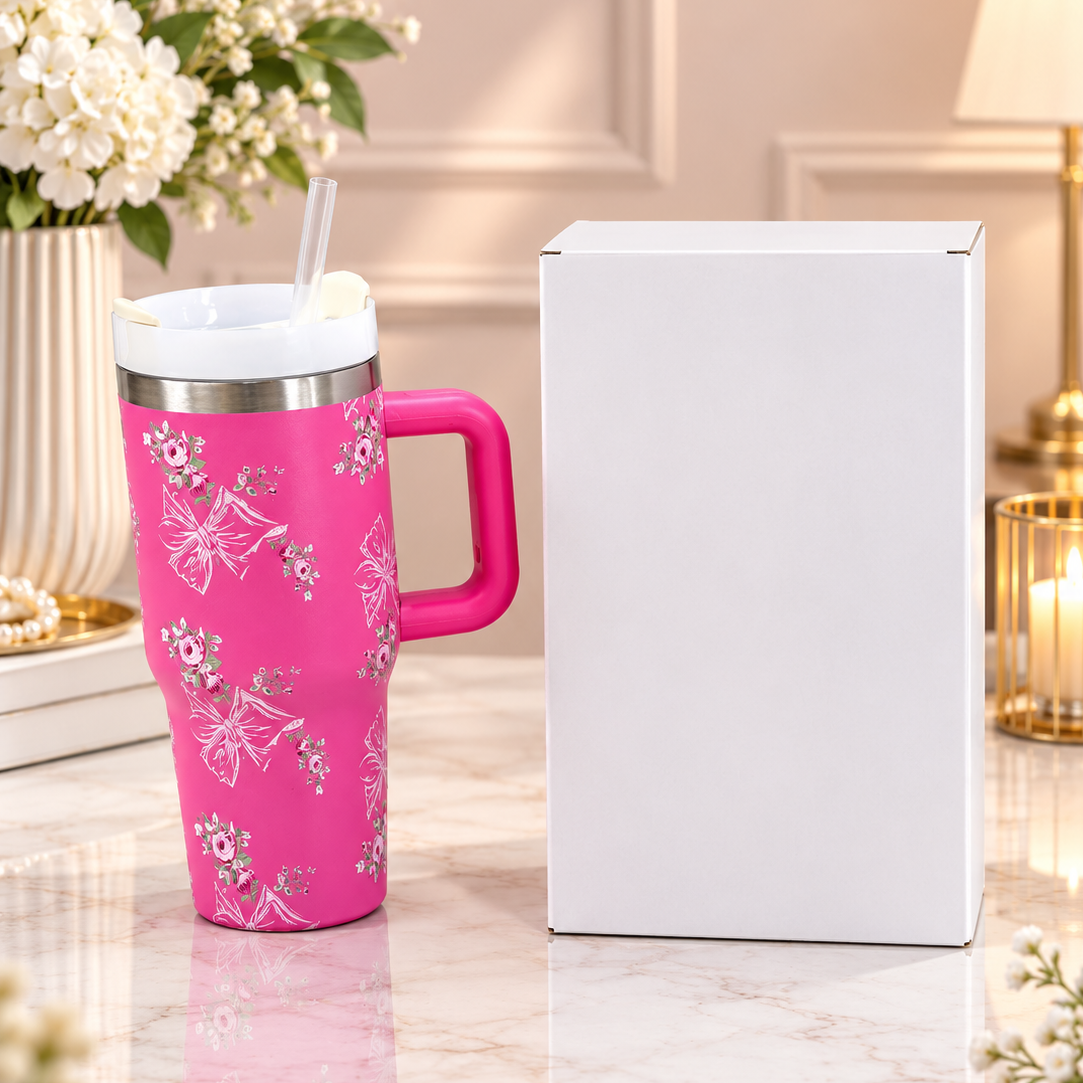 Stanley Style Floral Print Tumbler HHC