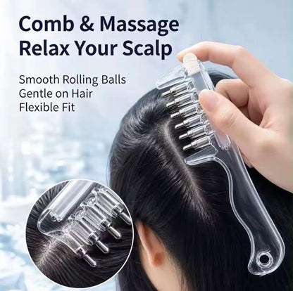 Scalp Massage &amp; Relaxing Comb with Rolling Balls HHC
