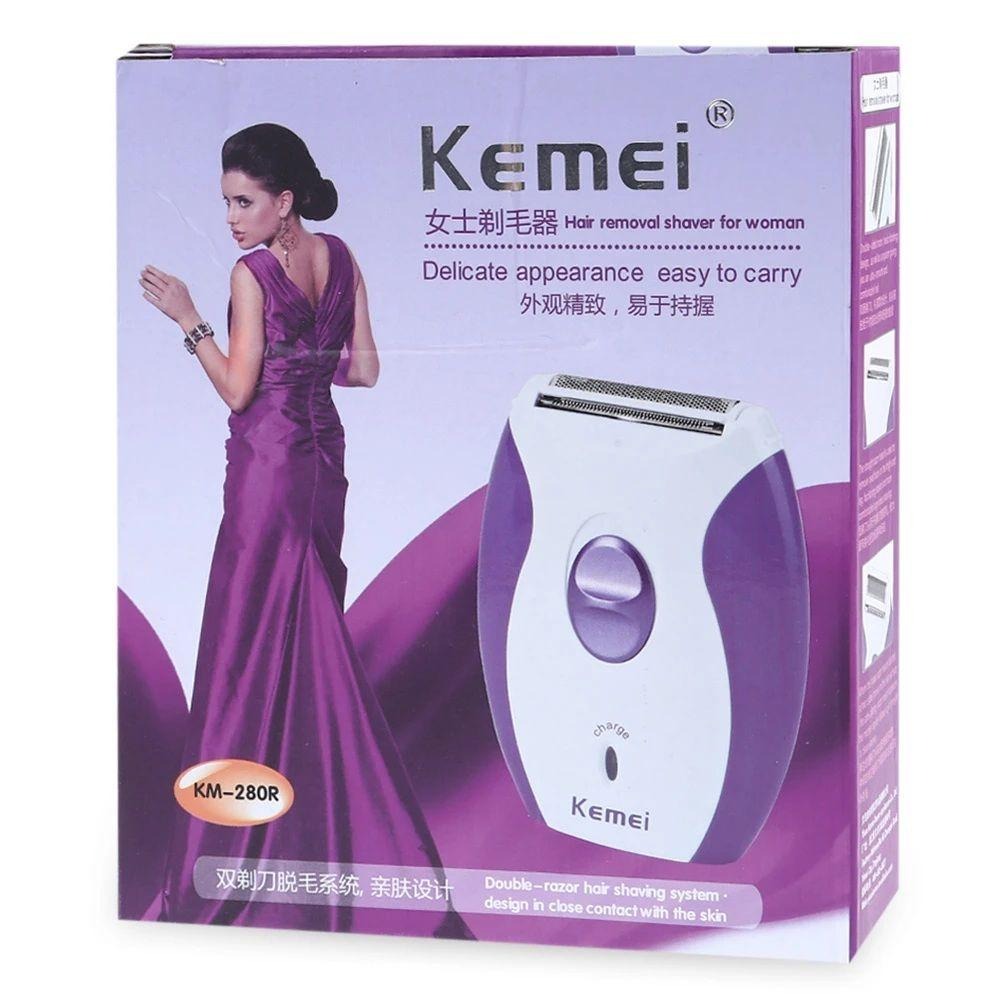 Kemei 280 KM - 280R Women Mini Rechargeable Electric Hair Remover Shaver ARDS