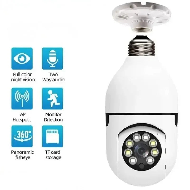 Speed-X Bulb Camera 1080P WiFi 360° Panoramic Security Camera ARDS