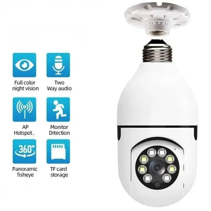 Speed-X Bulb Camera 1080P WiFi 360° Panoramic Security Camera ARDS
