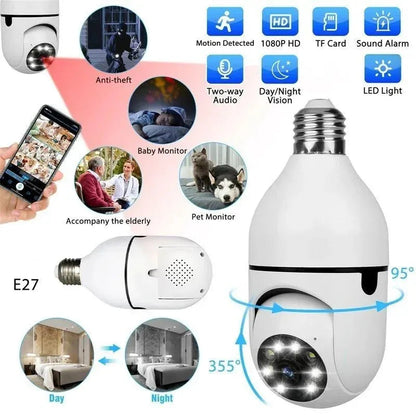 Speed-X Bulb Camera 1080P WiFi 360° Panoramic Security Camera ARDS