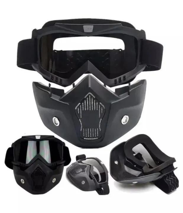 2-in-1 Motorcycle Helmet Goggles &amp; Detachable Mask ARDS