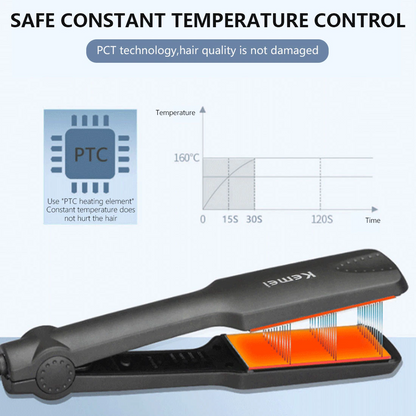 Kemei KM-329 Professional Hair Straightener With Temperature Control- For Women ARDS