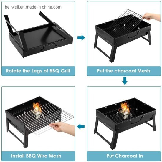 Folding Portable Charcoal BBQ Grill ARDS