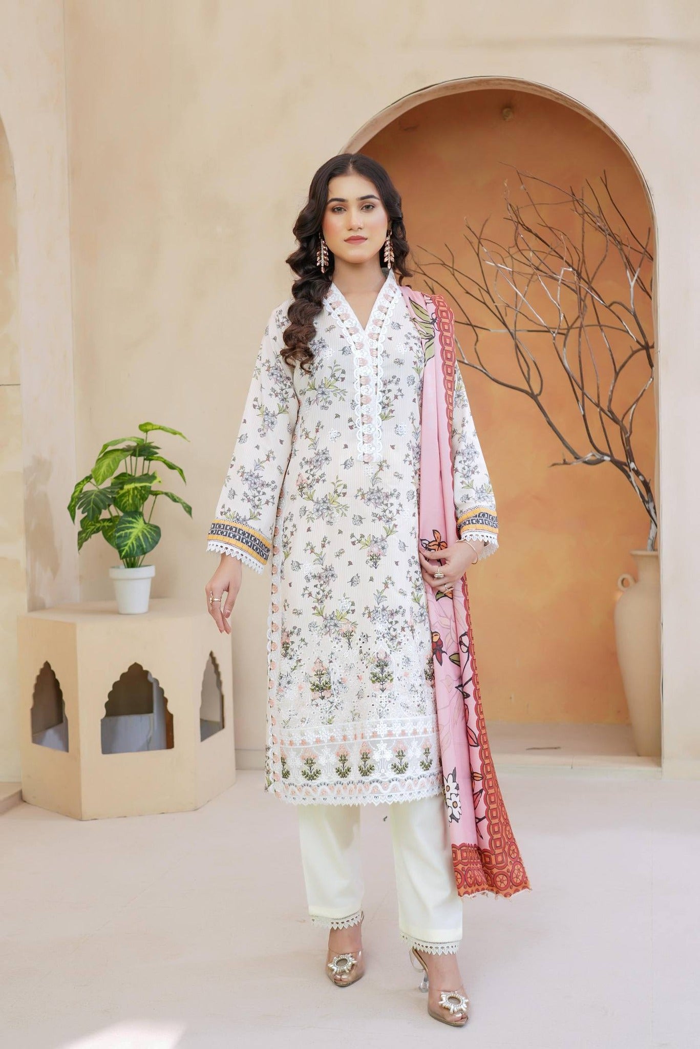 Cream Color Mareena Dress
