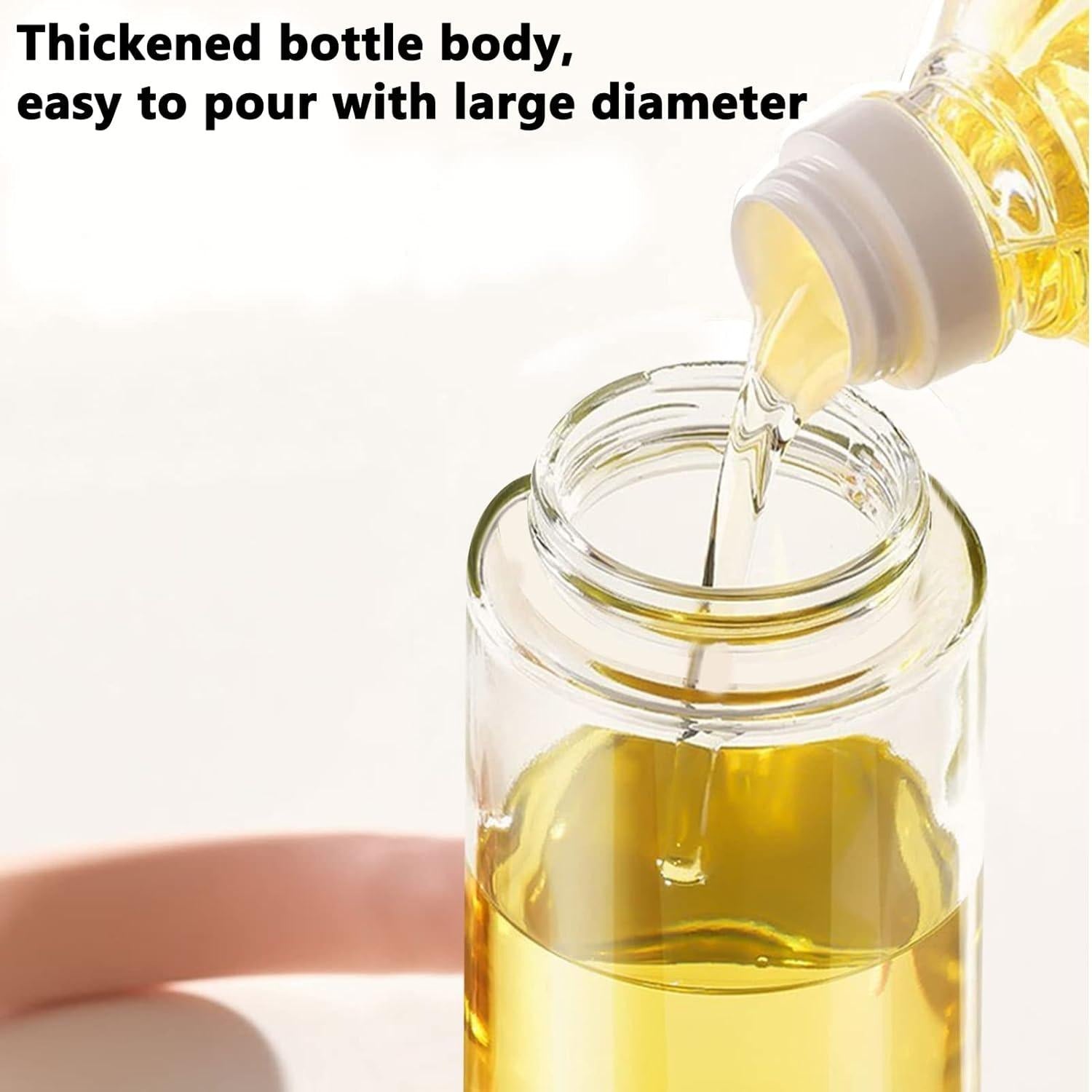 3 in 1 Oil Dispenser Bottle for Kitchen with Brush Glass Spray Bottle 550ml ARDS