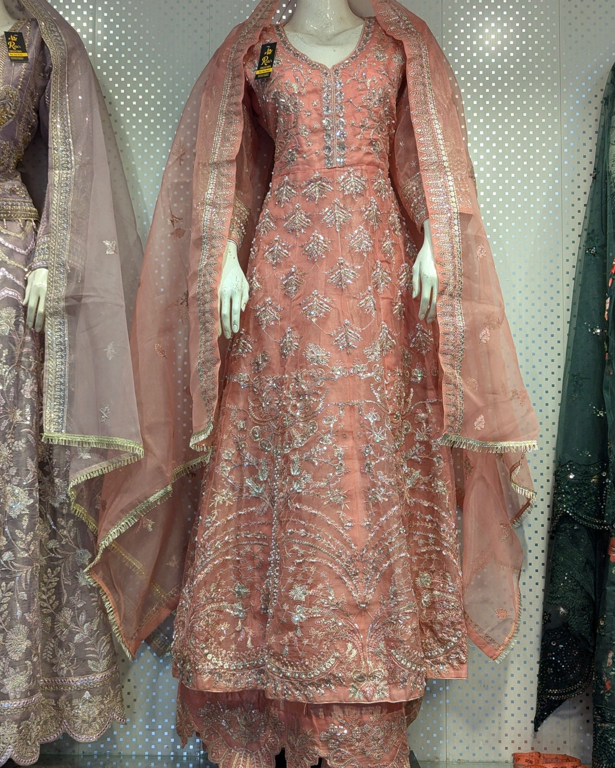 Maria b black color embroidered dress Rida's Collection