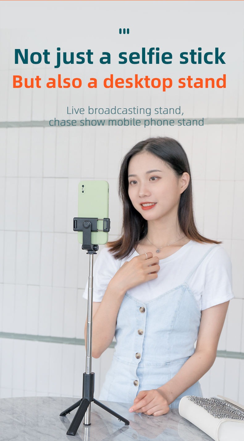 3-in-1 Wireless Selfie Stick R1 / R1S – Tripod Stand with Bluetooth Shutter ARDS