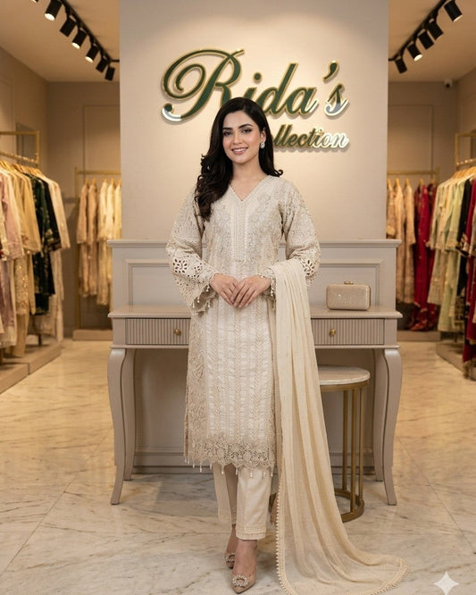 Maria B mose color viscous dress Mansooj