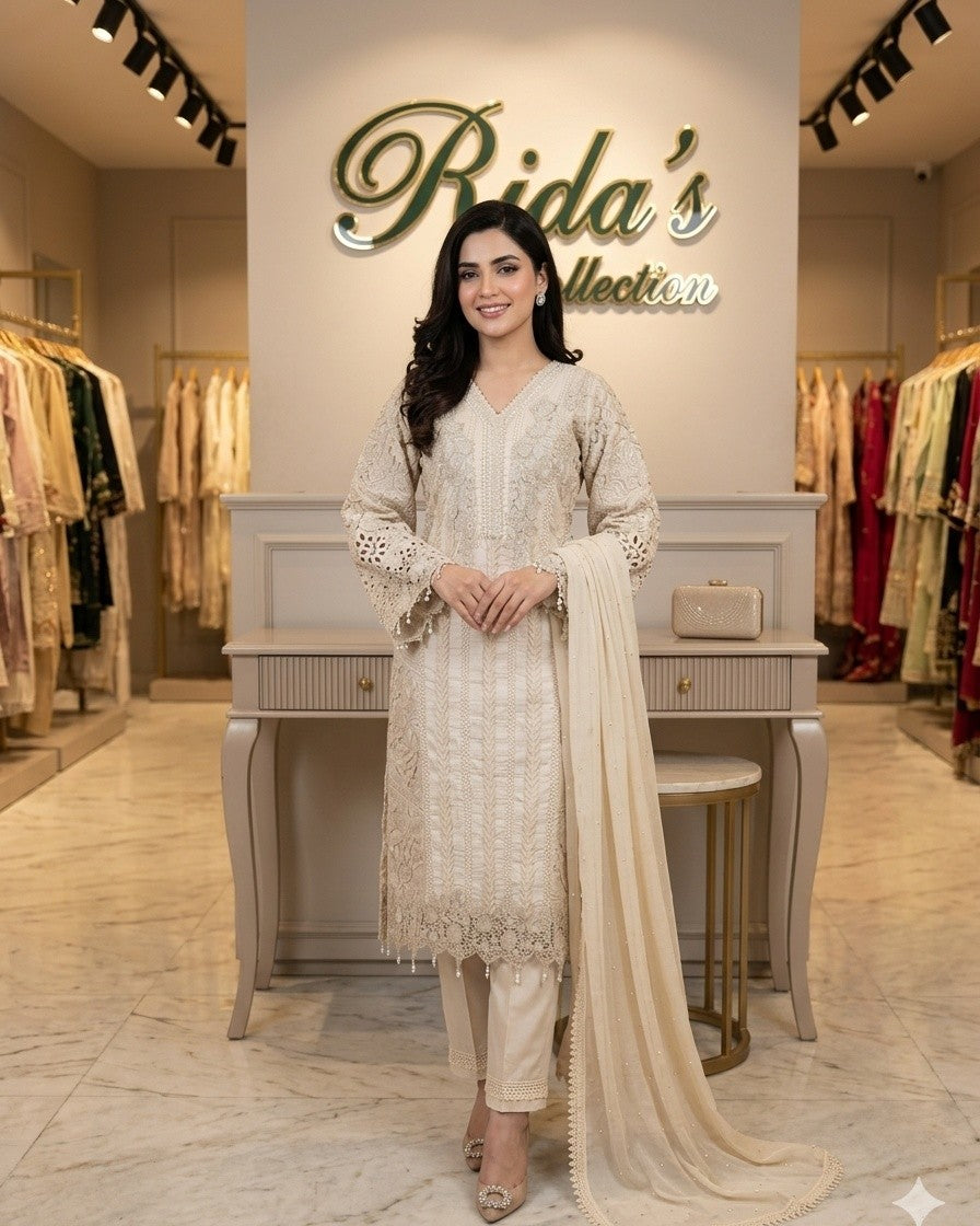 Maria B mose color viscous dress Mansooj