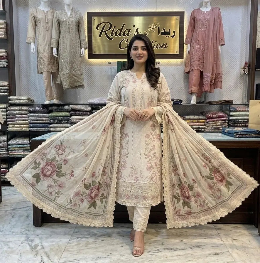 Skin embroidered dress ARJ01 Areej