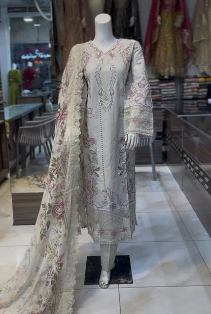 Skin embroidered dress ARJ01 Areej