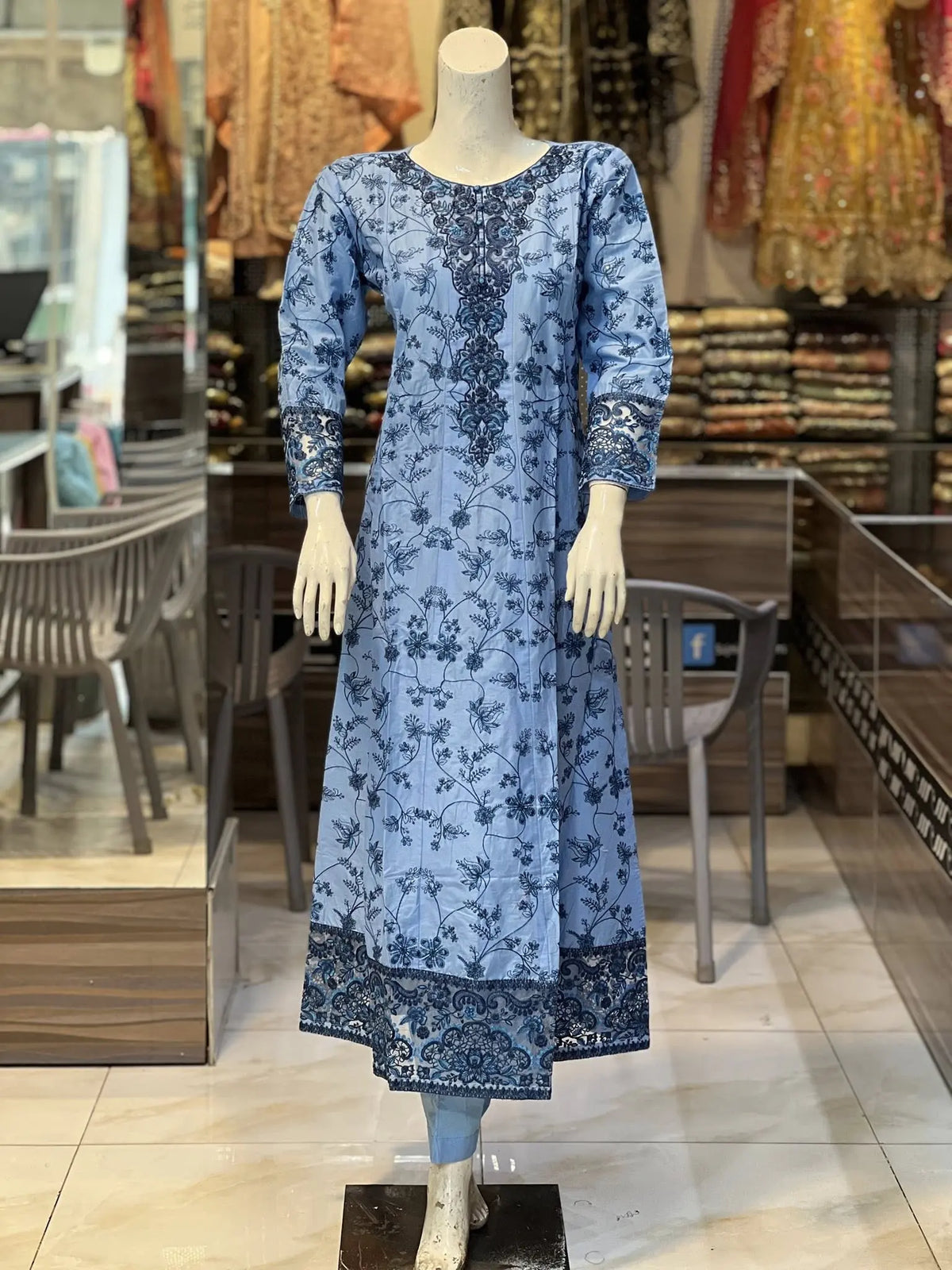 Sky blue frock Mr Haroon