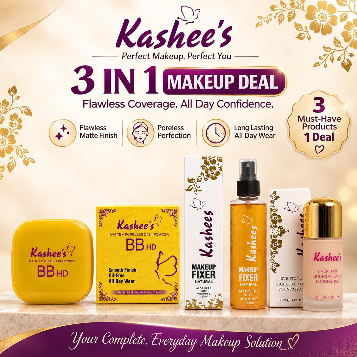 Kashee's 3 In 1 Deal, Pack Of 3 HHC